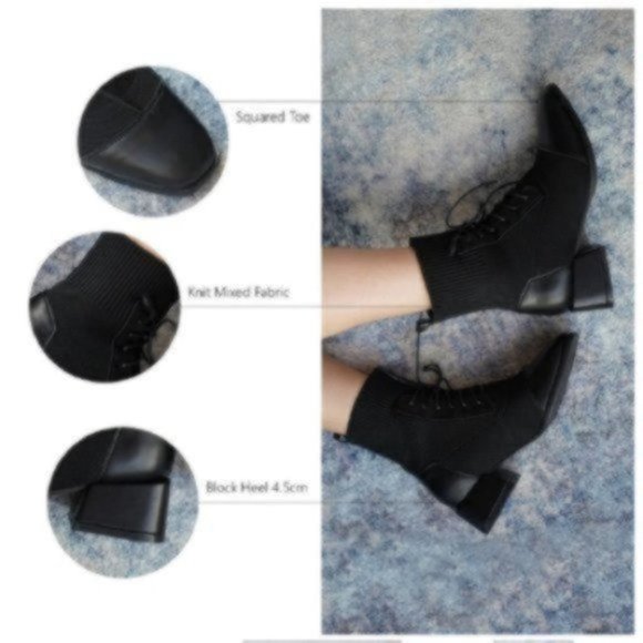 US Size 10, EU Size 41 C. Paravano Black Boots Mesh Combat Boots Womens Shoes - Picture 6 of 13